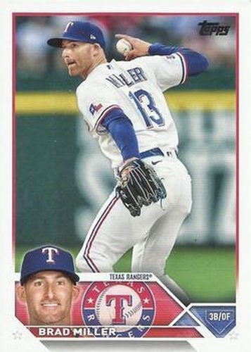 #319 Brad Miller - Texas Rangers - 2023 Topps Baseball