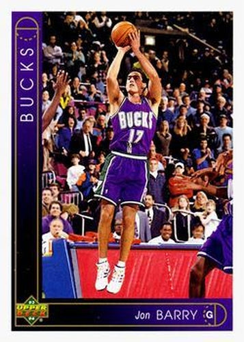 #319 Jon Barry - Milwaukee Bucks - 1993-94 Upper Deck Basketball