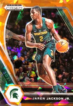 #31 Jaren Jackson Jr. - Michigan State Spartans - 2021 Panini Prizm Draft Picks - Orange Ice Basketball