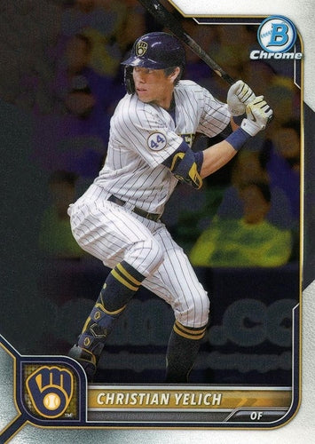 #31 Christian Yelich - Milwaukee Brewers - 2022 Bowman Chrome Baseball