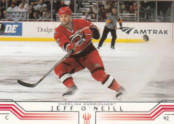 #31 Jeff O'Neill - Carolina Hurricanes - 2001-02 Upper Deck Hockey