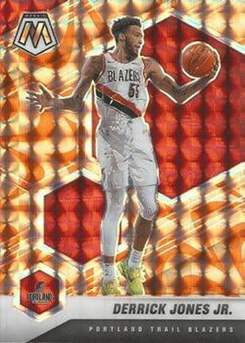 #31 Derrick Jones Jr. - Portland Trail Blazers - 2020-21 Panini Mosaic - Mosaic Reactive Orange Basketball
