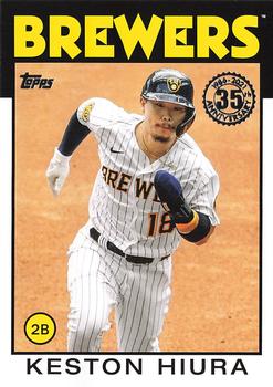 #86B-31 Keston Hiura - Milwaukee Brewers - 2021 Topps - 1986 Topps Baseball 35th Anniversary Series One Baseball