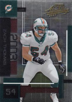 #31 Zach Thomas - Miami Dolphins - 2003 Playoff Absolute Memorabilia Football