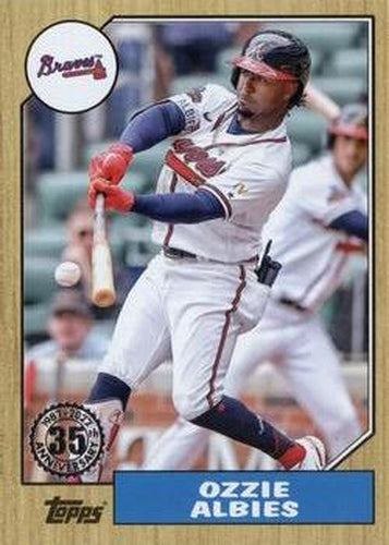 #87TBU-31 Ozzie Albies - Atlanta Braves - 2022 Topps Update - 1987 Topps Baseball 35th Anniversary Baseball