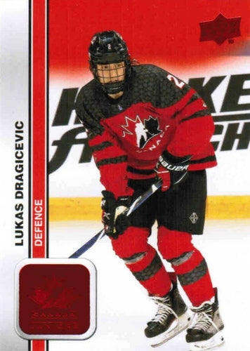 #31 Lukas Dragicevic - Canada - 2023 Upper Deck Team Canada Juniors - Red Foil Hockey