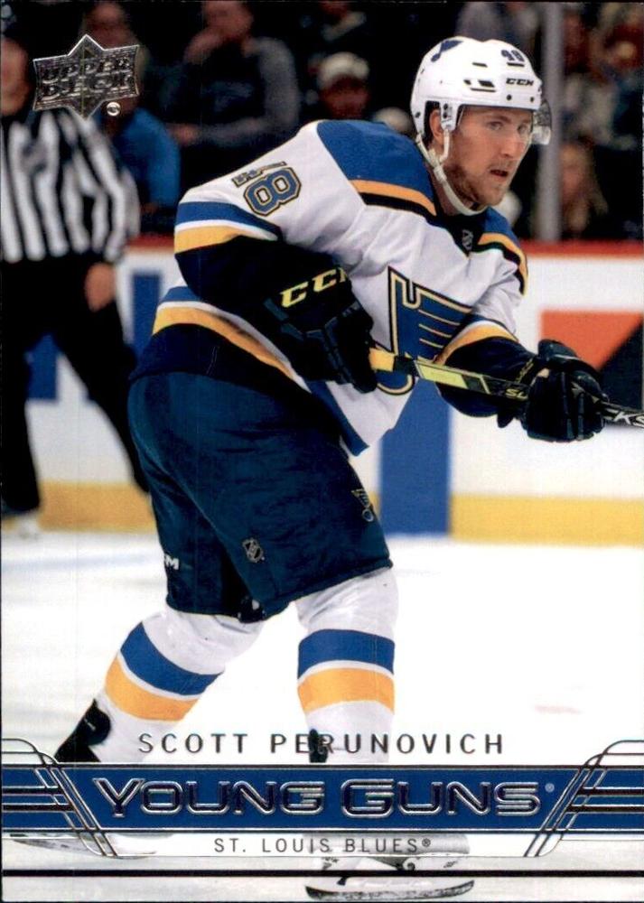 #T-87 Scott Perunovich - St. Louis Blues - 2021-22 Upper Deck - 2006-07 Upper Deck Retro Hockey