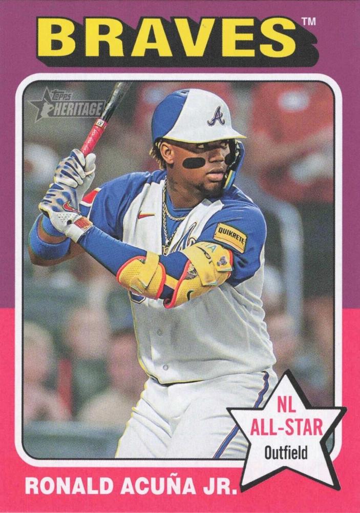 #321d Ronald Acuña Jr. - Atlanta Braves - 2024 Topps Heritage Baseball