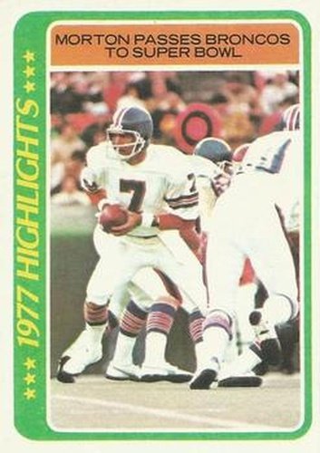 #2 Craig Morton - Denver Broncos - 1978 Topps Football