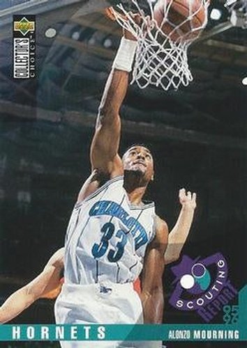 #323 Alonzo Mourning - Charlotte Hornets - 1995-96 Collector's Choice Basketball