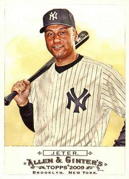 #323 Derek Jeter - New York Yankees - 2009 Topps Allen & Ginter Baseball