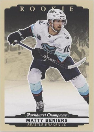 #323b Matty Beniers - Seattle Kraken - 2022-23 Parkhurst Champions Hockey
