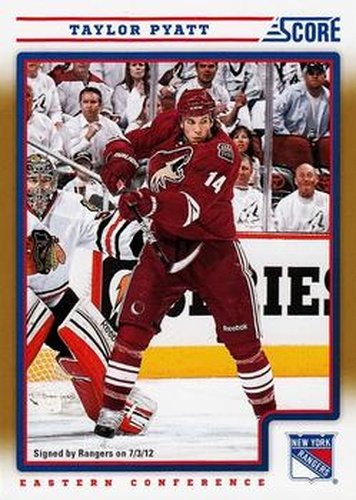 #324 Taylor Pyatt - New York Rangers - 2012-13 Score - Gold Rush Hockey