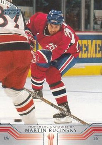 #324 Martin Rucinsky - Montreal Canadiens - 2001-02 Upper Deck Hockey