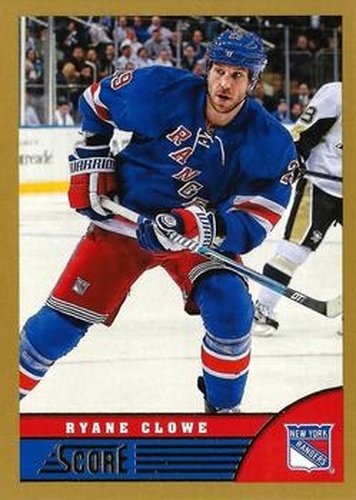 #327 Ryane Clowe - New York Rangers - 2013-14 Score - Gold Hockey