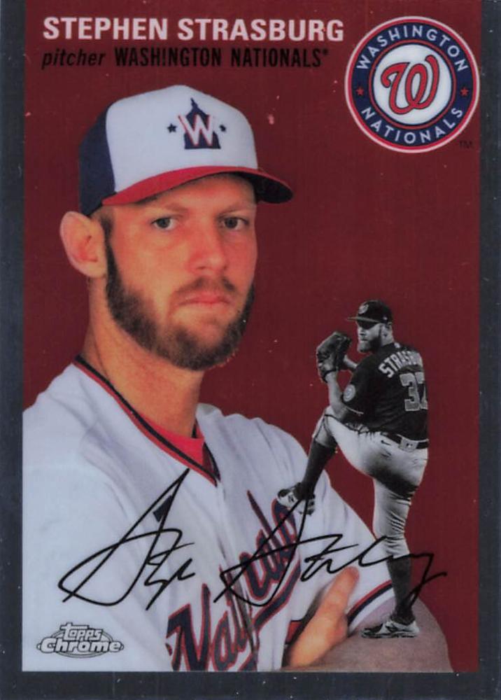 #328 Stephen Strasburg - Washington Nationals - 2023 Topps Chrome Platinum Anniversary Baseball