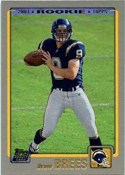 #328 Drew Brees - San Diego Chargers - 2001 Topps Football