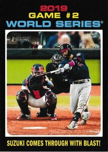 #328 Suzuki Comes Through With Blast! - Washington Nationals - 2020 Topps Heritage Baseball