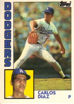 #32T Carlos Diaz - Los Angeles Dodgers - 1984 Topps Traded Baseball