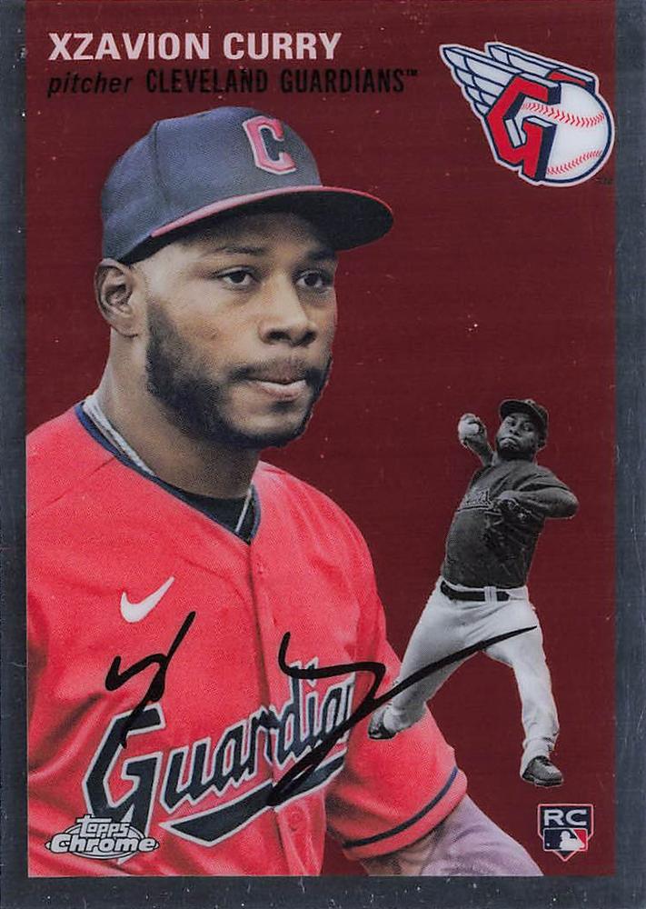 #32 Xzavion Curry - Cleveland Guardians - 2023 Topps Chrome Platinum Anniversary Baseball