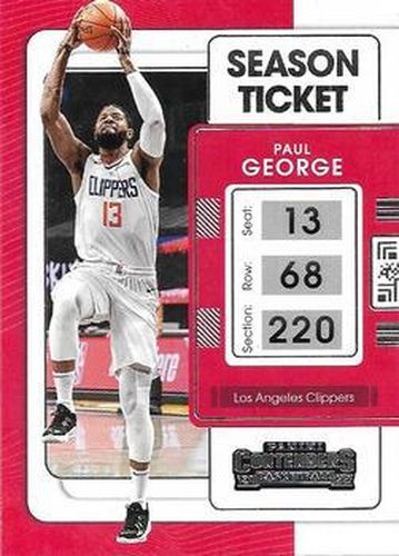 #32 Paul George - Los Angeles Clippers - 2021-22 Panini Contenders Basketball