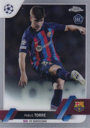 #32 Pablo Torre - FC Barcelona - 2022-23 Topps Chrome UEFA Club Competitions Soccer