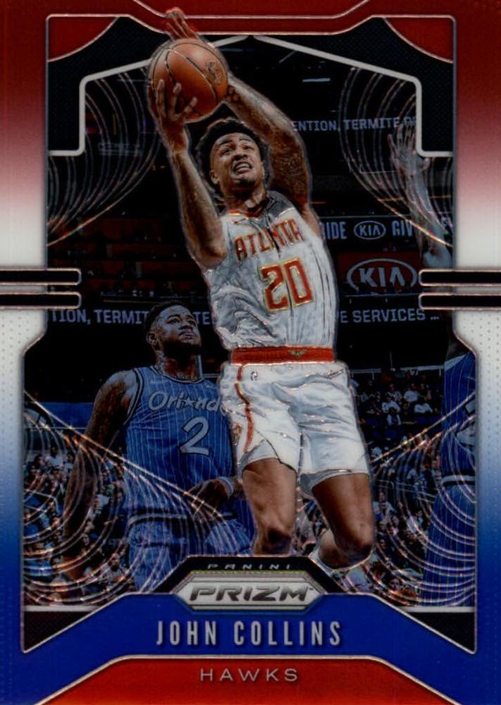 #32 John Collins - Atlanta Hawks - 2019-20 Panini Prizm - Prizms Red White and Blue Basketball