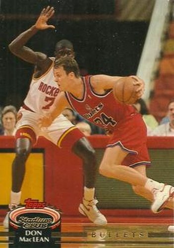 #330 Don MacLean - Washington Bullets - 1992-93 Stadium Club Basketball