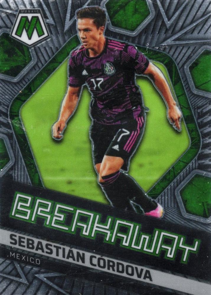 #22 Sebastian Cordova - Mexico - 2021-22 Panini Mosaic Road to FIFA World Cup - Breakaway Soccer