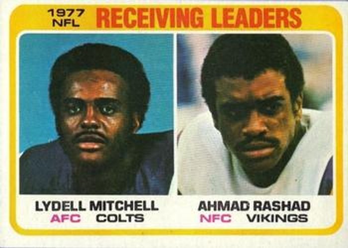 #332 Lydell Mitchell / Ahmad Rashad - Baltimore Colts / Minnesota Vikings - 1978 Topps Football