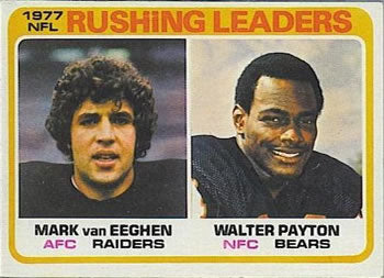 #333 Mark van Eeghen / Walter Payton - Oakland Raiders / Chicago Bears - 1978 Topps Football