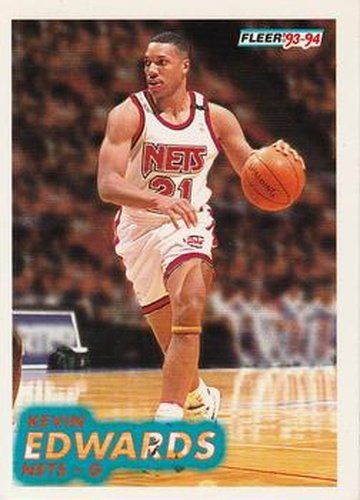 #333 Kevin Edwards - New Jersey Nets - 1993-94 Fleer Basketball