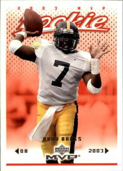 #333 Brad Banks - Washington Redskins - 2003 Upper Deck MVP Football