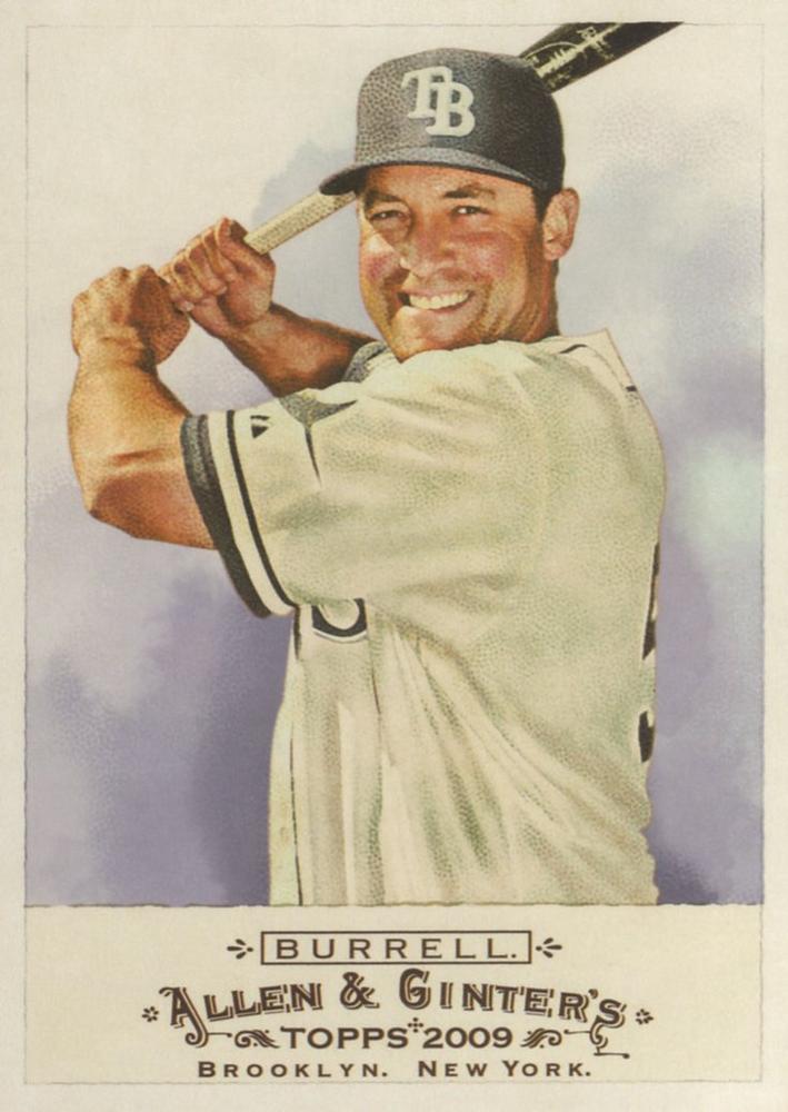#334 Pat Burrell - Tampa Bay Rays - 2009 Topps Allen & Ginter Baseball