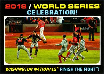 #334 Nationals Celebrate! - Washington Nationals - 2020 Topps Heritage Baseball