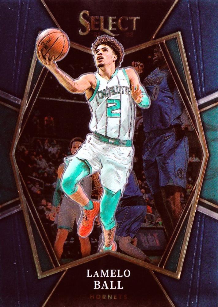 #185 LaMelo Ball - Charlotte Hornets - 2021-22 Panini Select - Blue Basketball