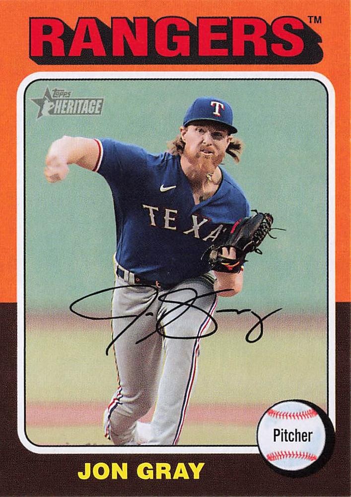 #335 Jon Gray - Texas Rangers - 2024 Topps Heritage Baseball