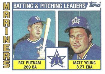 #336 Mariners Leaders / Checklist Pat Putnam / Matt Young - Seattle Mariners - 1984 Topps Baseball