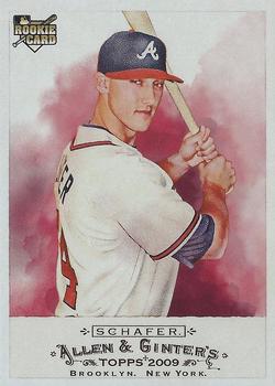 #339 Jordan Schafer - Atlanta Braves - 2009 Topps Allen & Ginter Baseball