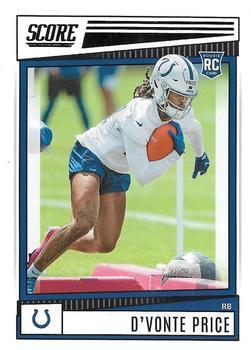 #339 D'Vonte Price - Indianapolis Colts - 2022 Score Football