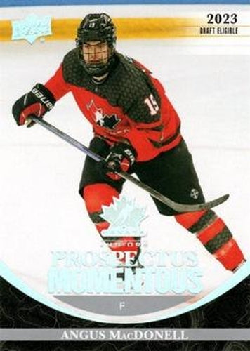 #PM-33 Angus MacDonell - Canada - 2023 Upper Deck Team Canada Juniors - Prospectus Momentous Hockey