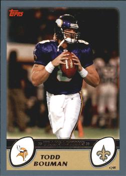 #33 Todd Bouman - New Orleans Saints - 2003 Topps Football