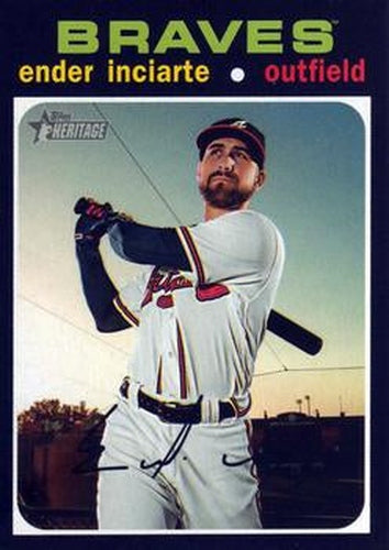 #33 Ender Inciarte - Atlanta Braves - 2020 Topps Heritage Baseball