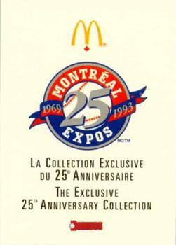 #33 25th Anniversary Baseball Logo - Montreal Expos - 1993 Donruss McDonald's Montreal Expos 25th Anniversary Baseball