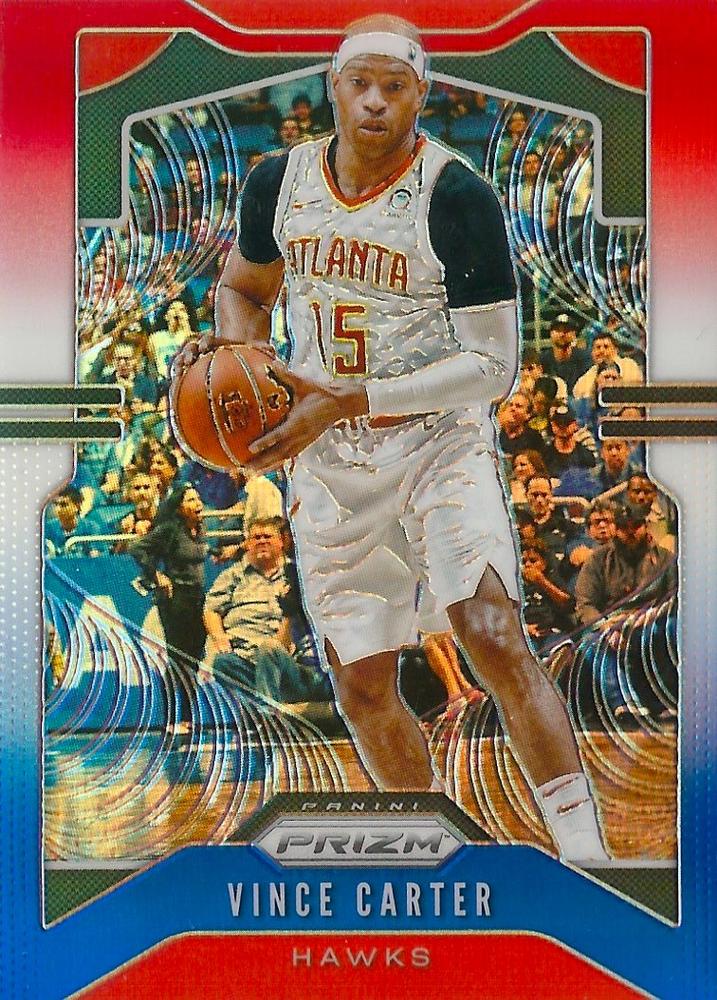 #33 Vince Carter - Atlanta Hawks - 2019-20 Panini Prizm - Prizms Red White and Blue Basketball