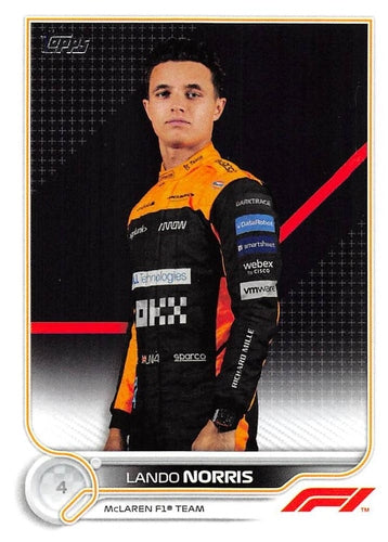 #33 Lando Norris - McLaren F1 Team - 2022 Topps Formula 1 Racing