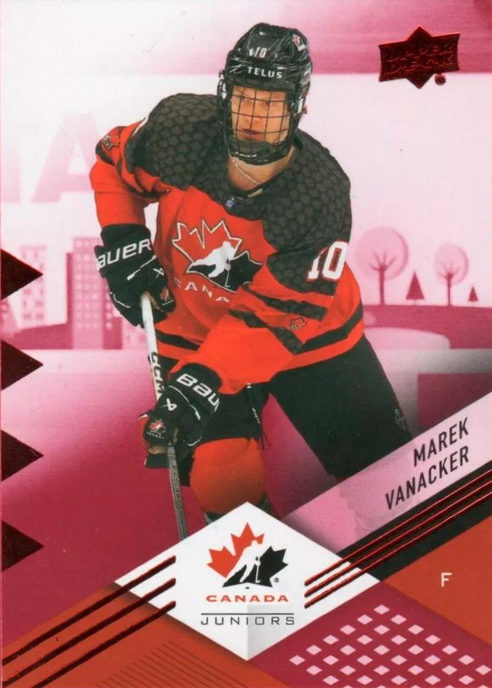 #33 Marek Vanacker - Canada - 2024 Upper Deck Team Canada Juniors - Red Foil Hockey