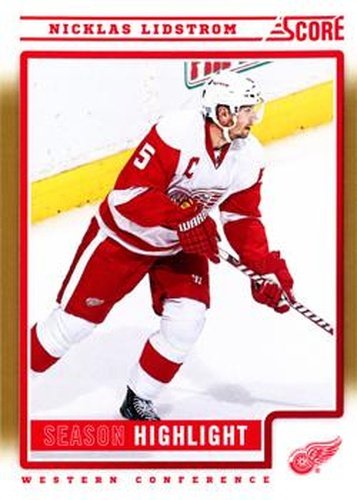 #33 Nicklas Lidstrom - Detroit Red Wings - 2012-13 Score - Gold Rush Hockey