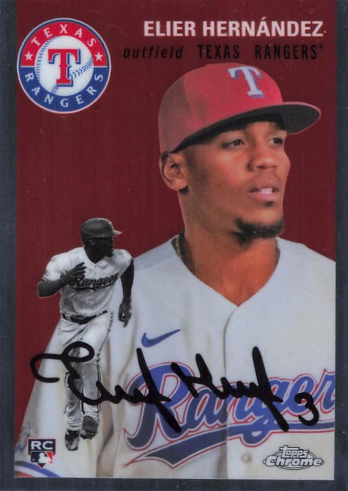 #33 Elier Hernández - Texas Rangers - 2023 Topps Chrome Platinum Anniversary Baseball