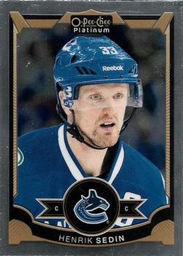 #33 Henrik Sedin - Vancouver Canucks - 2015-16 O-Pee-Chee Platinum Hockey